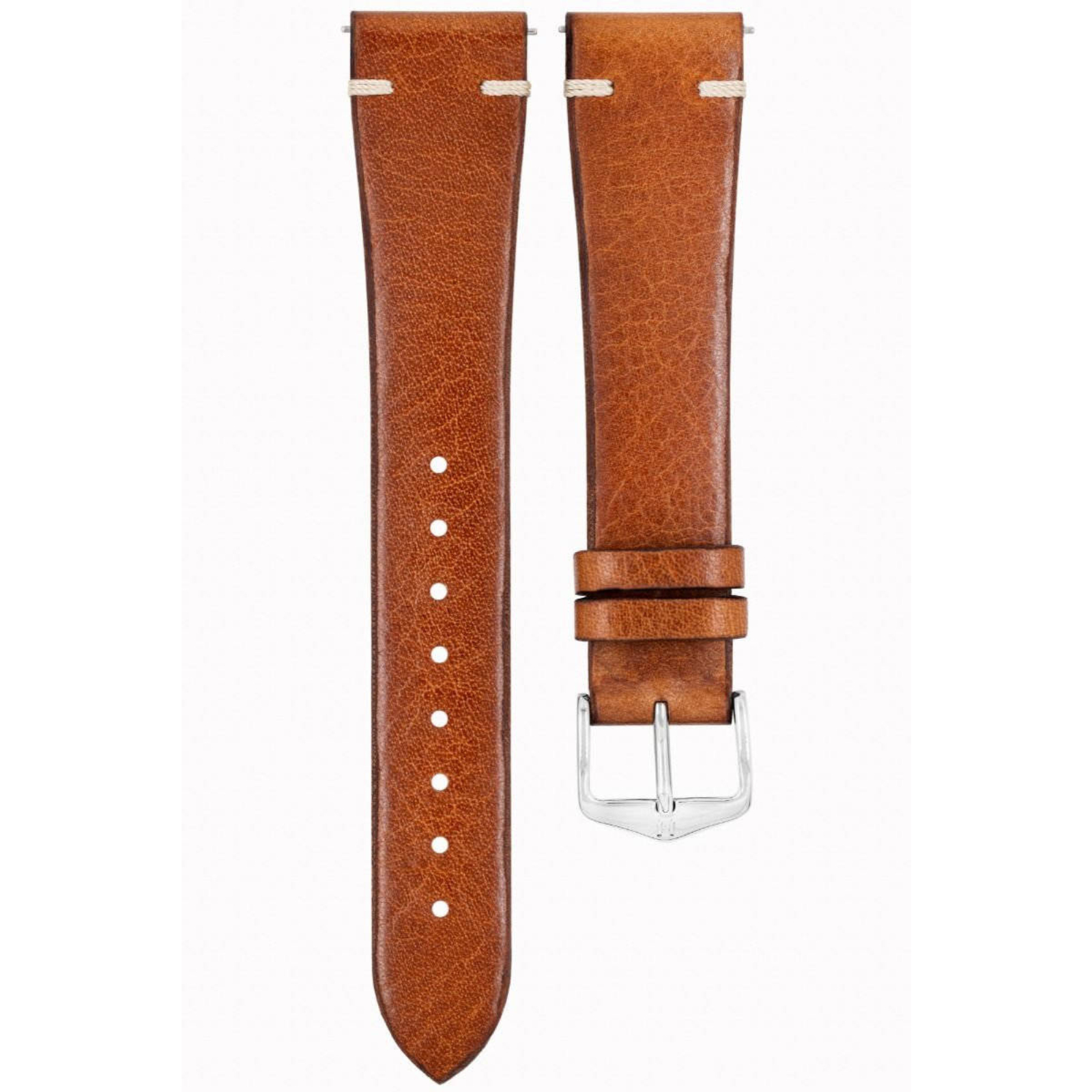 Hirsch Bagnore L brown leather watch strap 19 mm 05502070-2-19 - Image 3