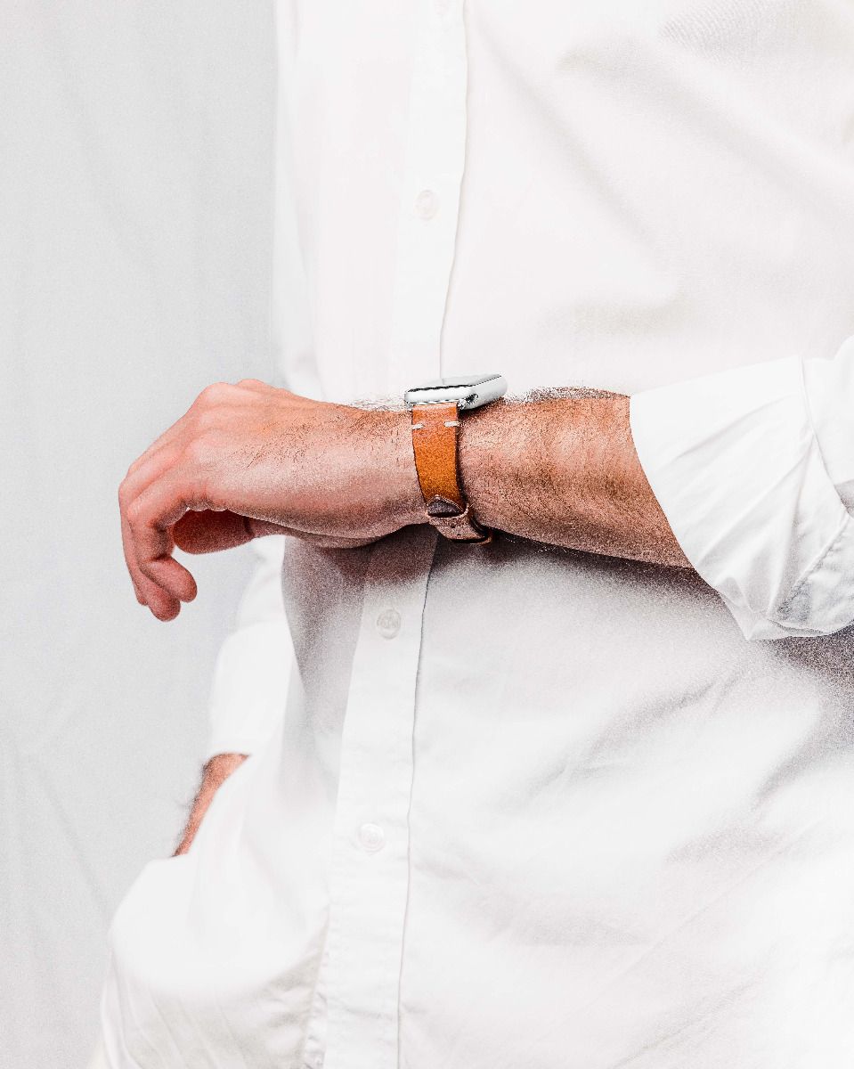 Hirsch Bagnore L brown leather watch strap 19 mm 05502070-2-19 - Image 6