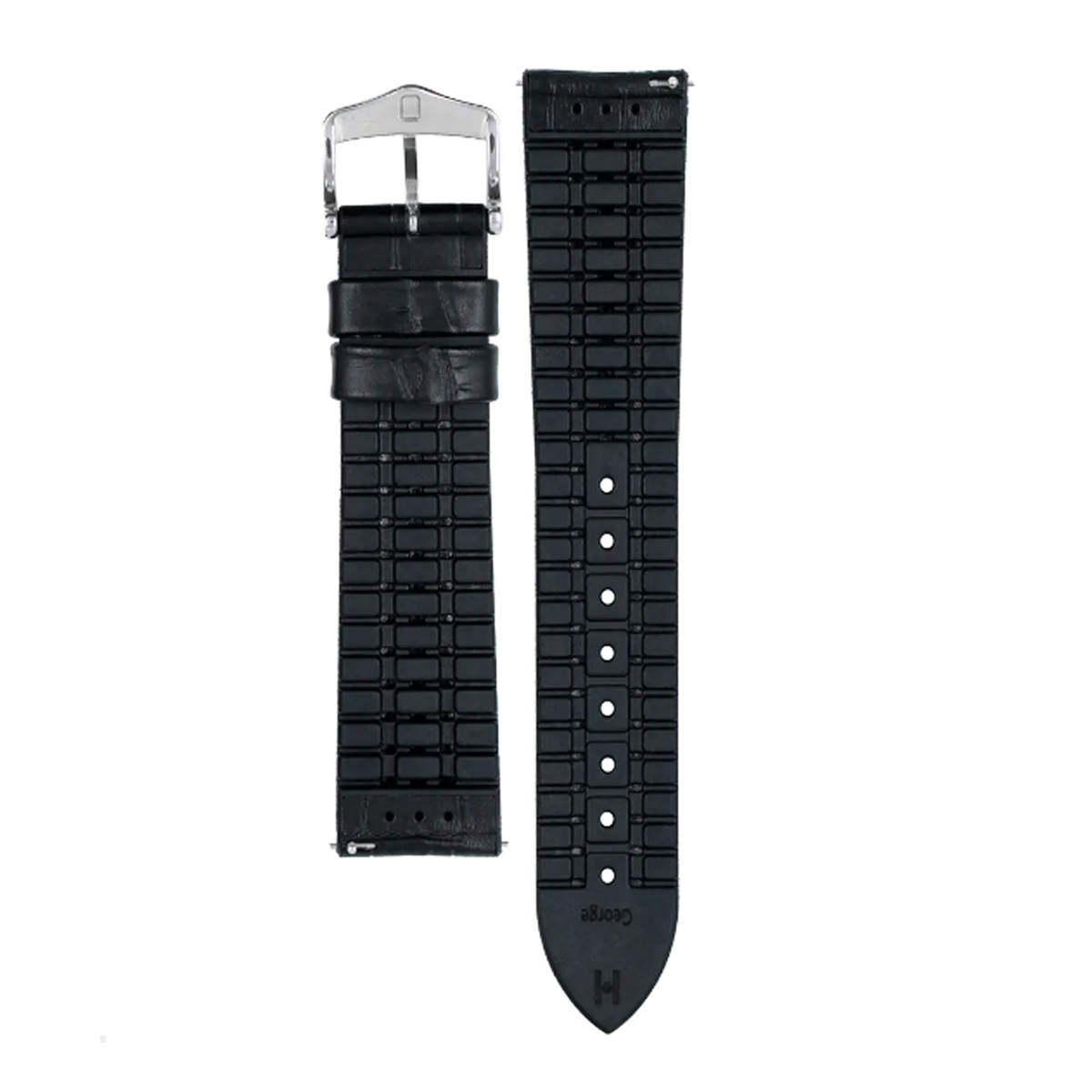 Hirsch George L black calf leather watch strap 22 mm 0925128052-2-22 - Image 2