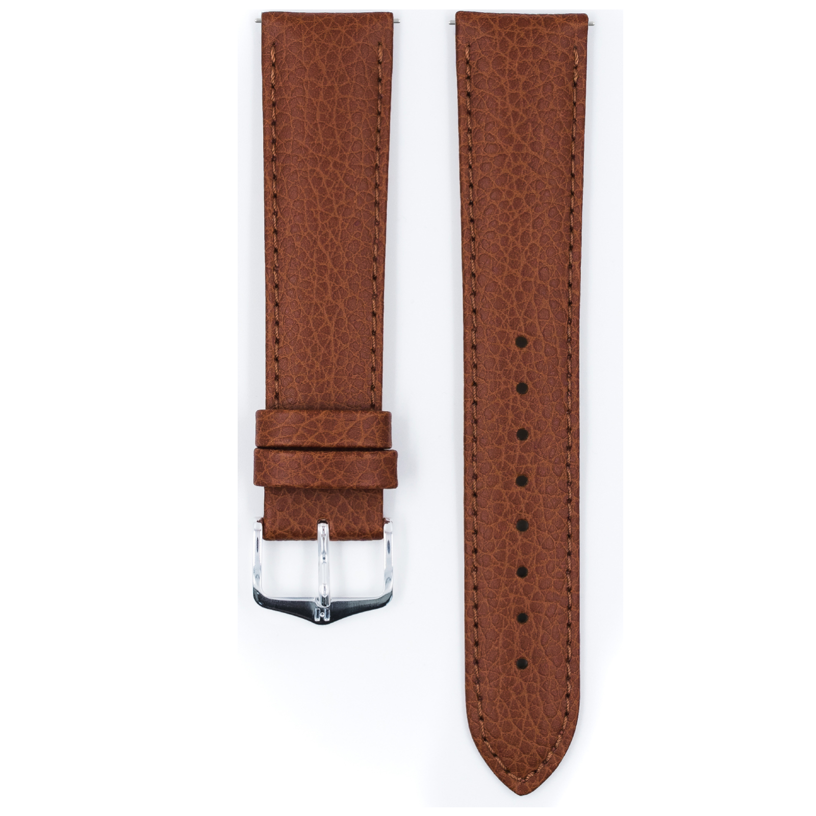 Hirsch Kansas Golden brown Buffalo calf leather watch strap 18 mm 01502070-2-18 - Image 2