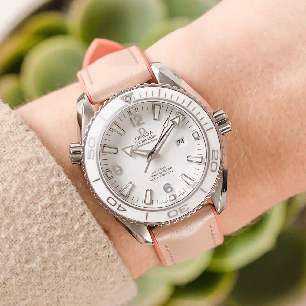 Hirsch LINDSEY light pink, rose ladies leather & rubber watch strap 18mm 0922302122-2-18 - Image 3