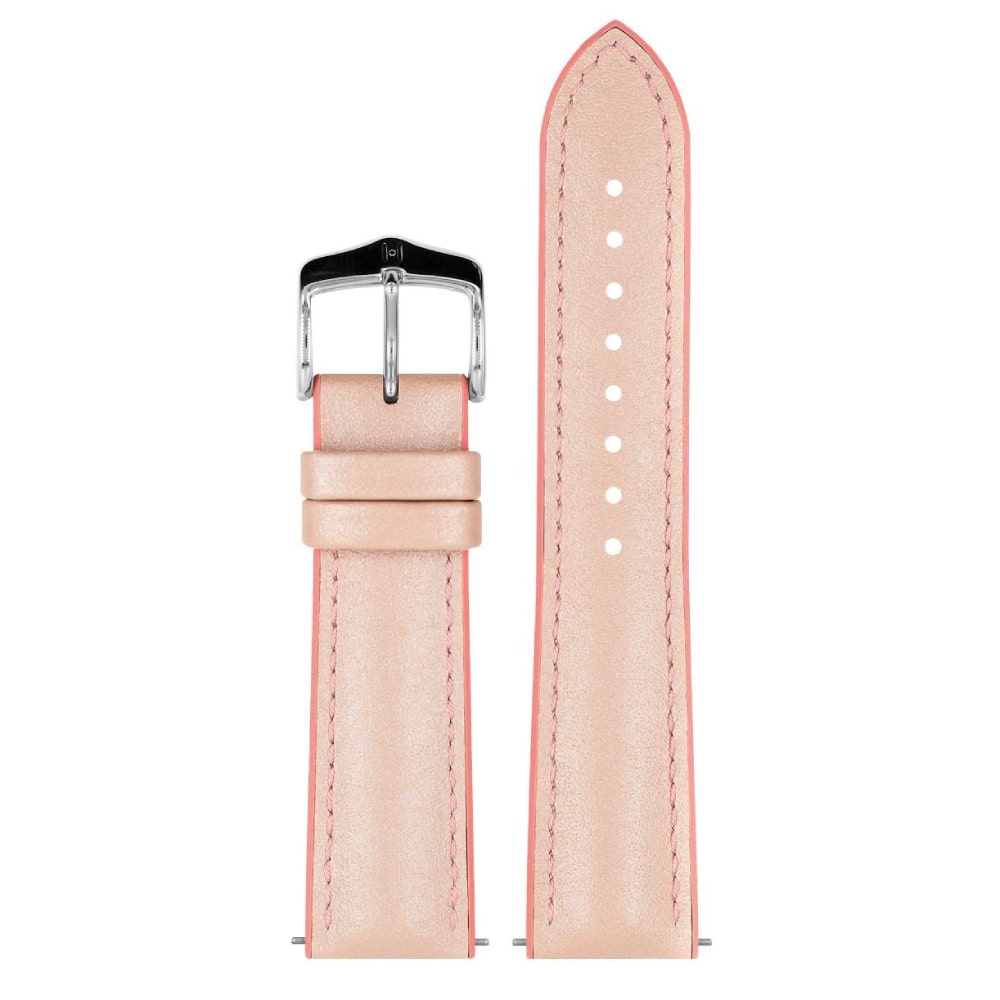 Hirsch LINDSEY light pink, rose ladies leather & rubber watch strap 18mm 0922302122-2-18 - Image 4