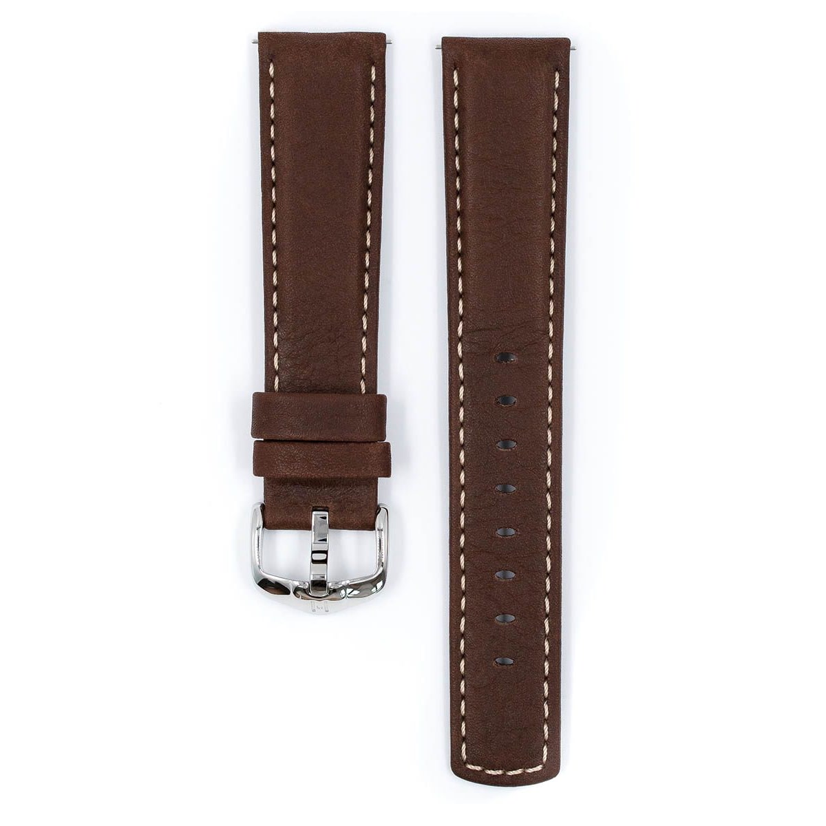 Hirsch Mariner L brown calf leather watch strap 18 mm 14502110-2-18 - Image 2