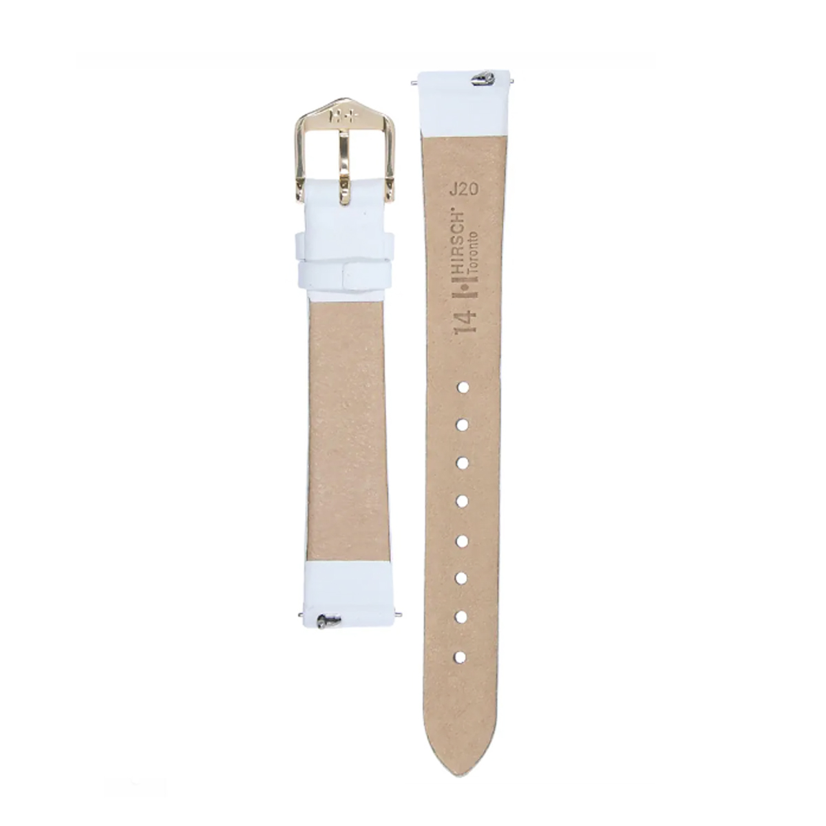 Hirsch Toronto M white calf leather watch strap 16 mm 03702100-1-16 - Image 3
