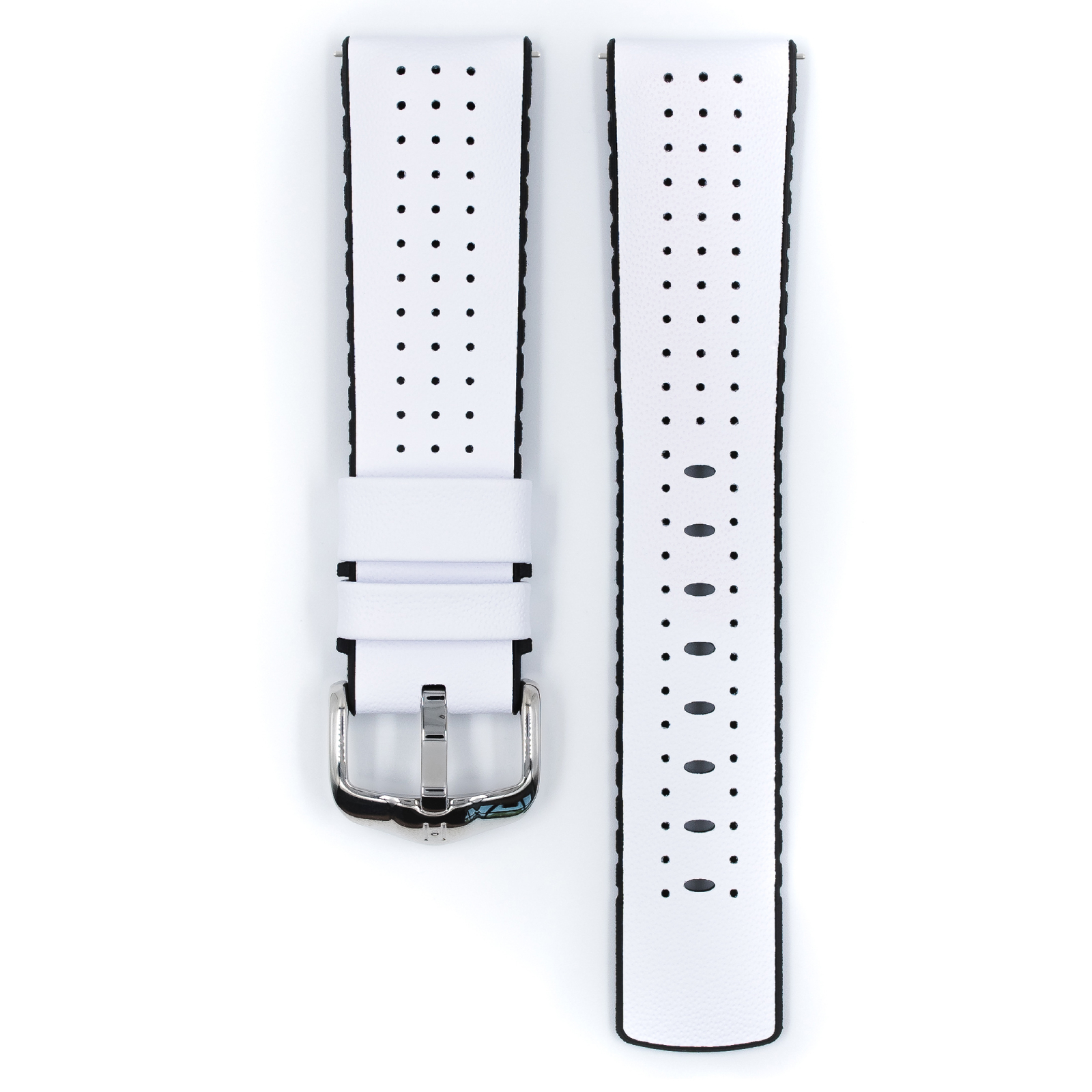 Hirsch watch leather strap TIGER L white 20mm 0915075000-2-20 - Image 3