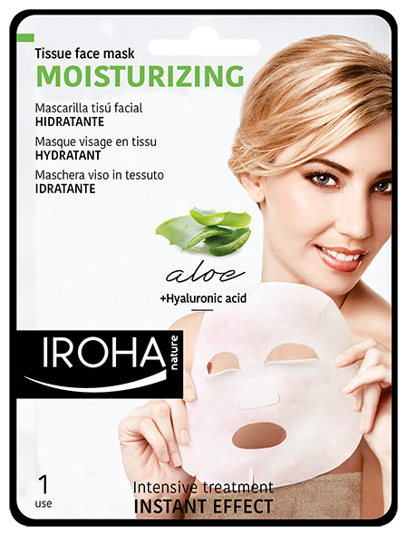 IROHA Soothing & Hydrating Face Sheet Mask with Aloe Vera and Hyaluronic Acid