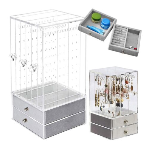 Jewellery Organiser Casket Display – Elegant Storage for Earrings, Chains, and Bracelets