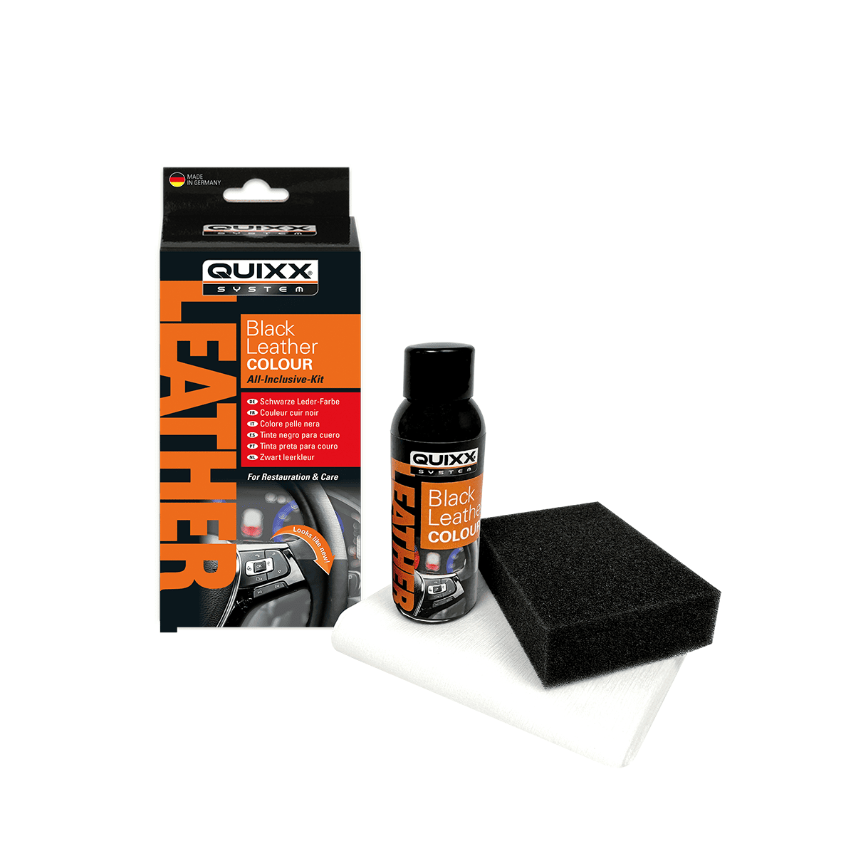 QUIXX Black Leather Colour BLC Car Interior Dye Restores Faded Leather, All-Inclusive Kit, ref. 10347 - Image 6