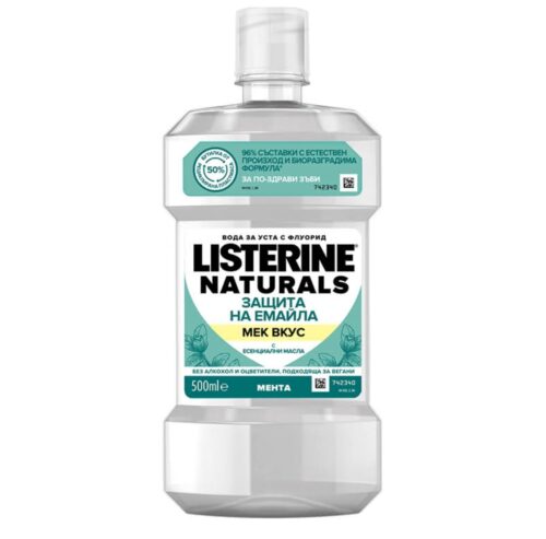 LISTERINE Naturals ENAMEL PROTECT Mouthwash HERBAL MINT 500 ml