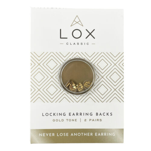 LOX classic locking earring backs gold tone