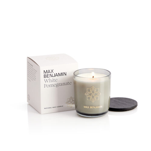 White Pomegranate Luxury Natural Candle – Max Benjamin