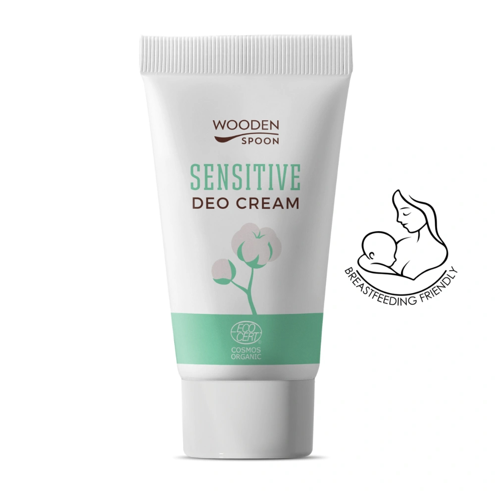 Bio Deo Cream, Sensitive, 40 ml, Wooden Spoon