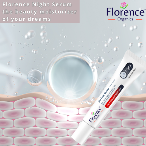 Organic Face Serum, Night Repair with Vitamin C Serum & Hyaluronic Acid 30 ml. Florence Organics