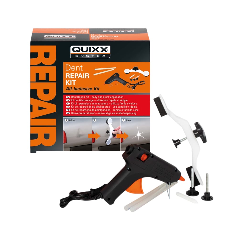 QUIXX Dent Repair Kit Bridge Puller + Glue Gun Removes Dents No Paint Damage, All Inclusive Kit, ref. 10204