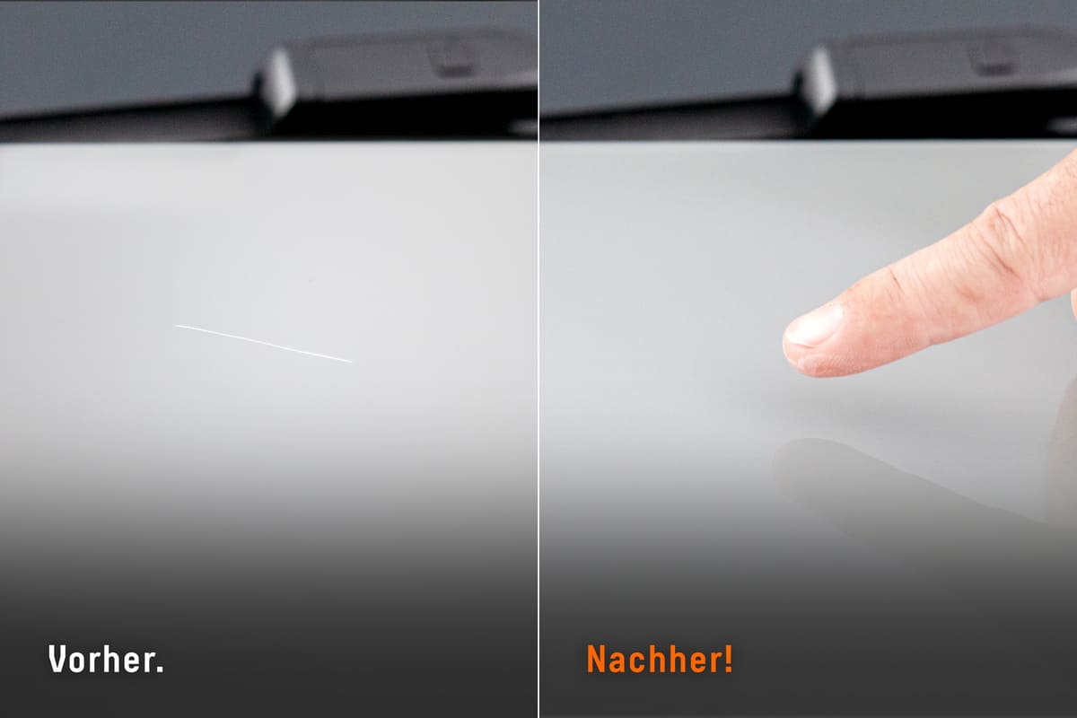 QUIXX Paint Scratch Remover Kit (Ref. 00070) – 2-Step Repair System with Repair No.1 + Finish No.2, Polishing Cloths & 3000-Grit Sandpaper, Made in Germany - Image 13