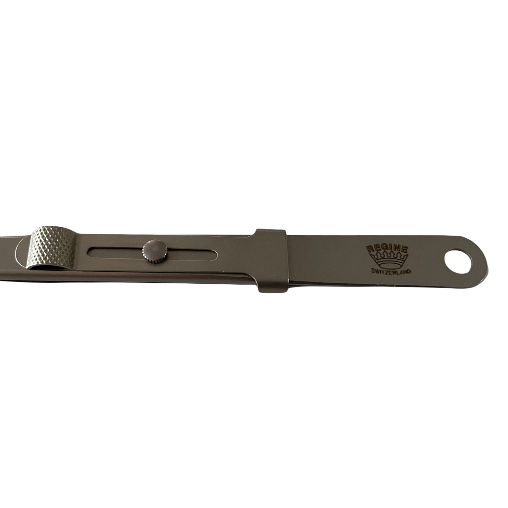 Regine 201RG tweezers with a serrated base and slide lock for holding shanks and settings in position while soldering - Image 3