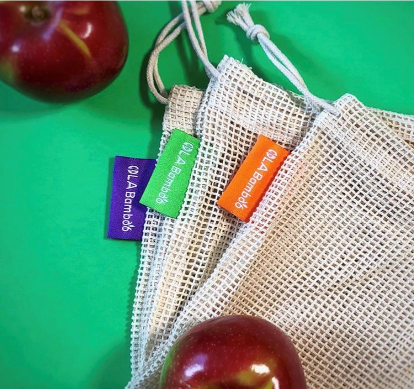 Set of 3 Reusable Produce Bags – Ola Bamboo - Image 3