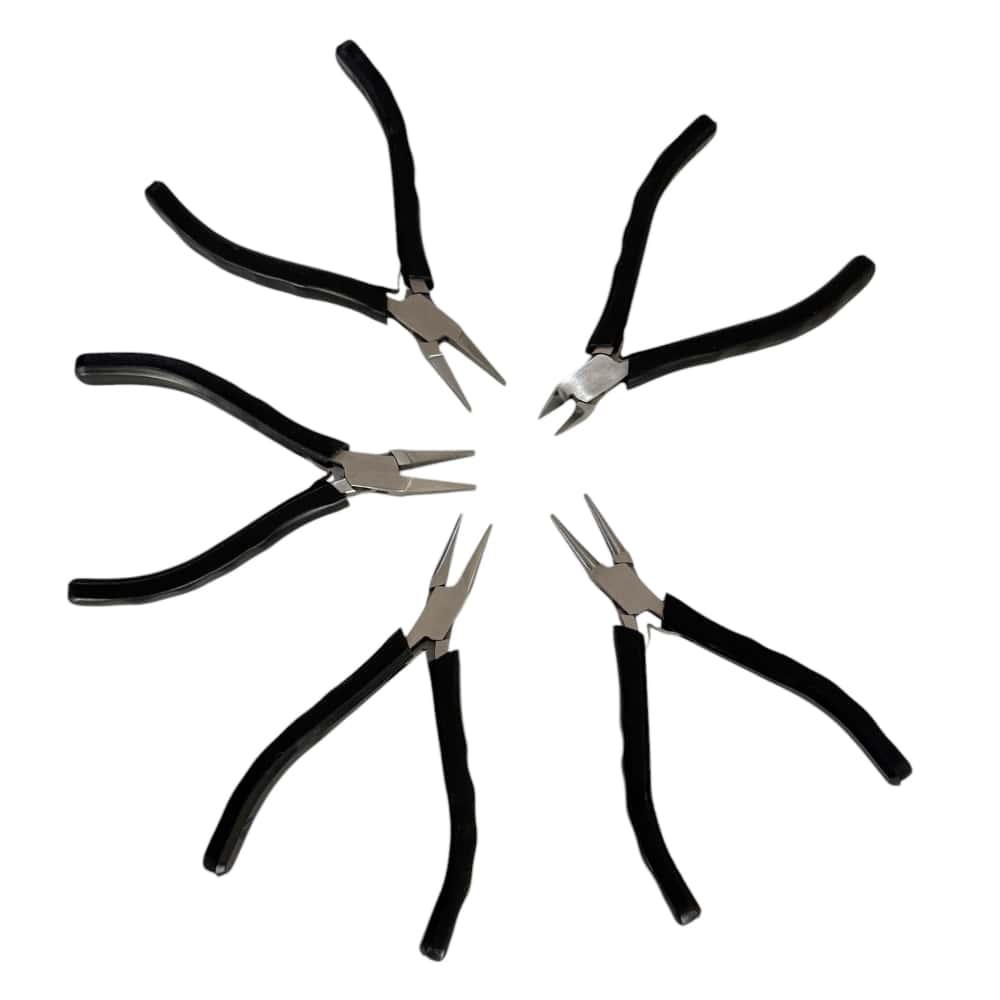 Set of 5 of pliers for jewelers and watchmakers, 130 mm - Image 2