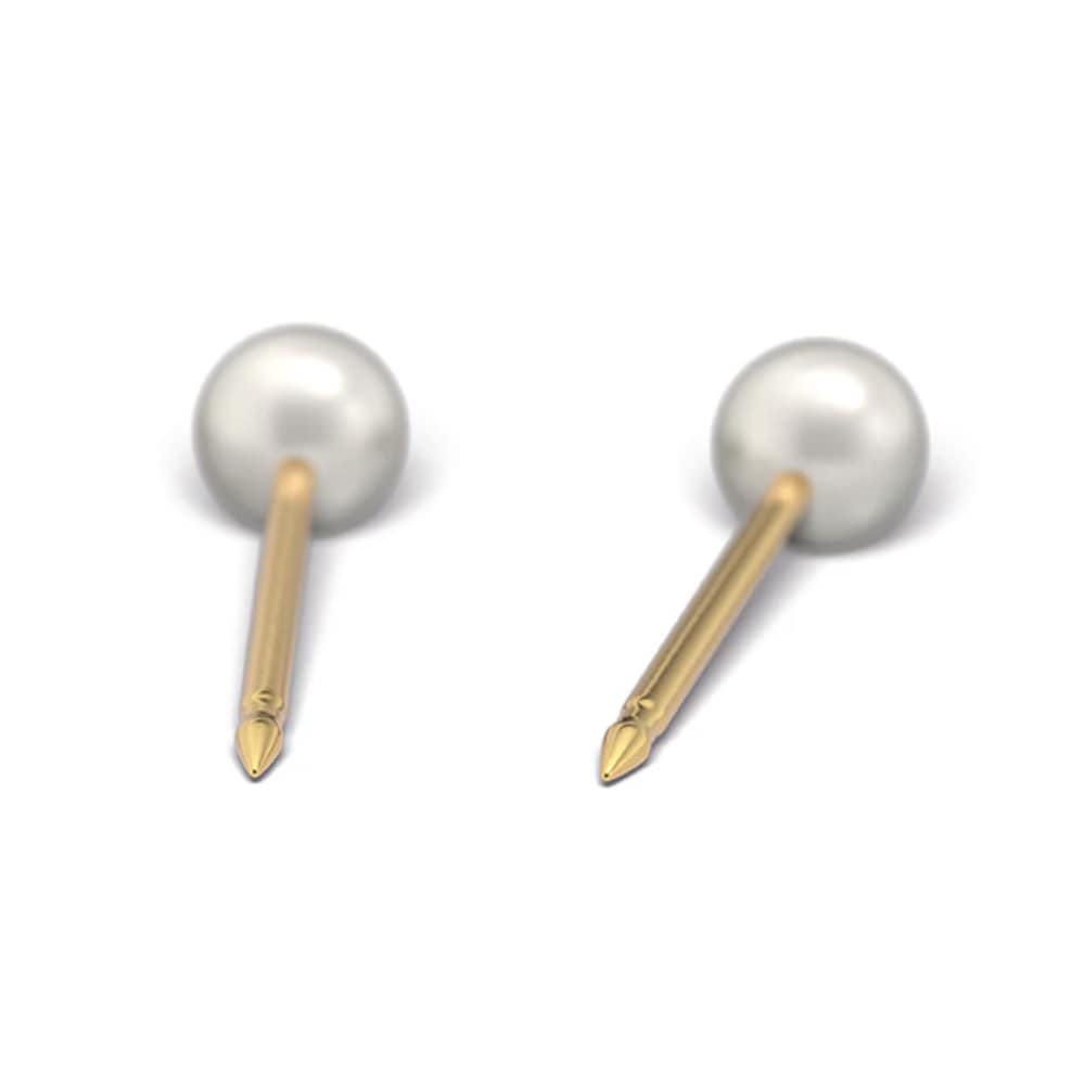 Studex Gold-Plated Earrings with White Pearl, 3mm 7531-0673 - Image 2