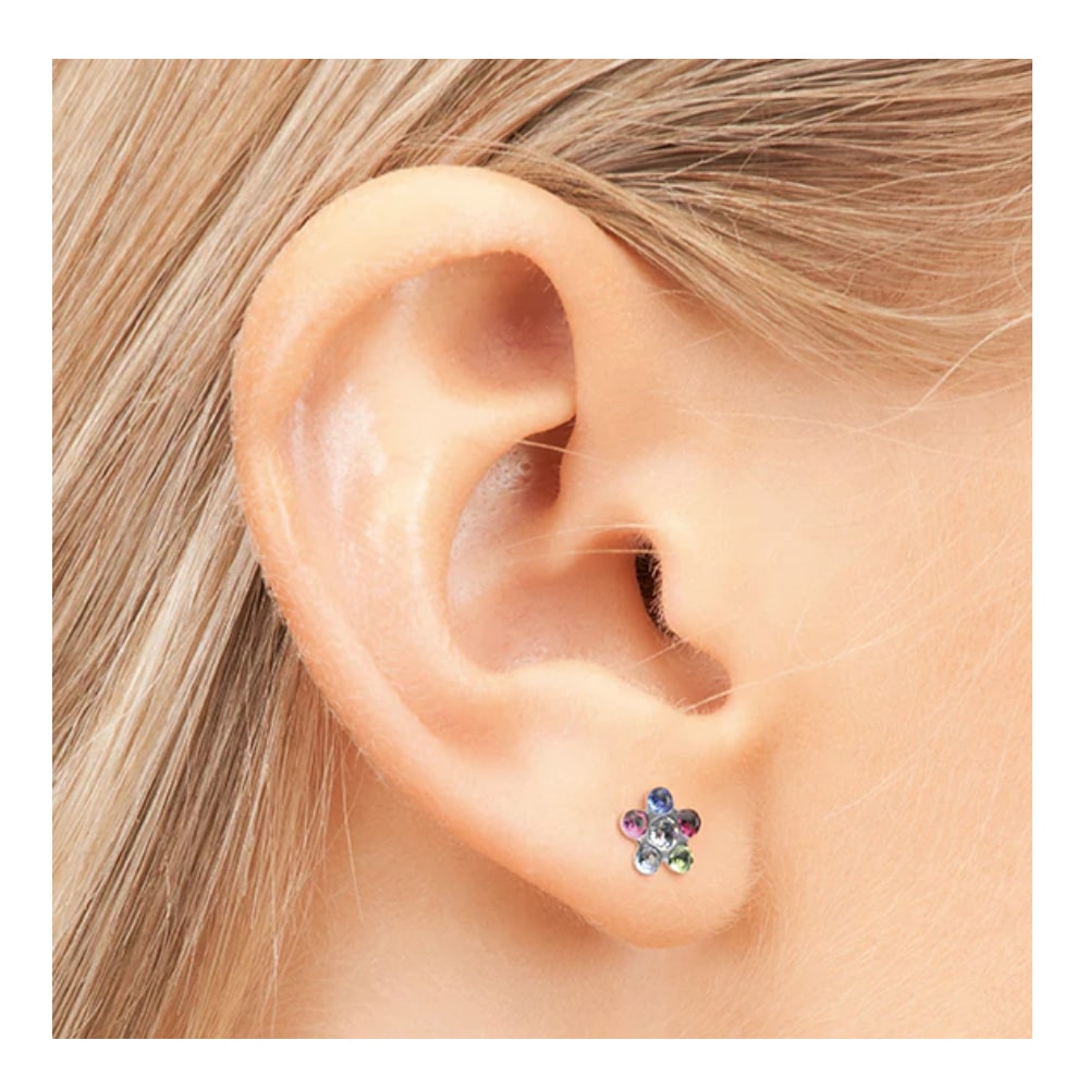 Studex steel Rainbow Daisy Flower Earrings, 5mm 7512-6213 - Image 2