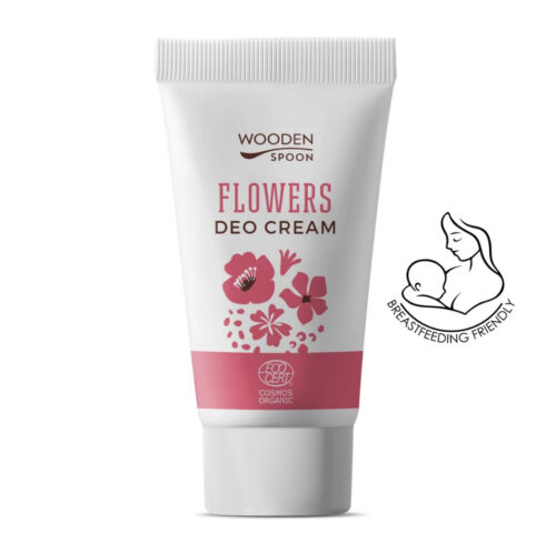 Organic Certified Deo Cream, Flowers,  40 ml, Wooden Spoon