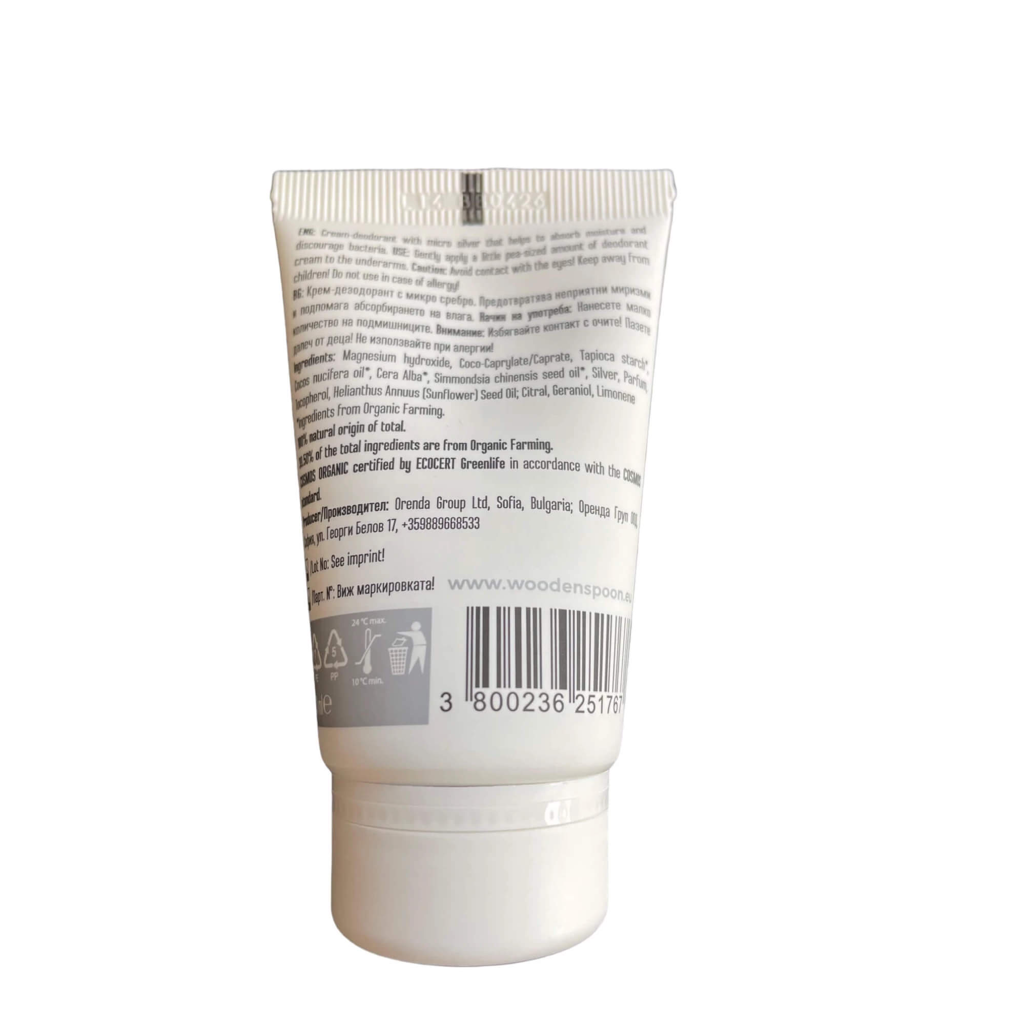 Wooden Spoon Bio Deodorant Cream with silver 40 ml. - Image 4