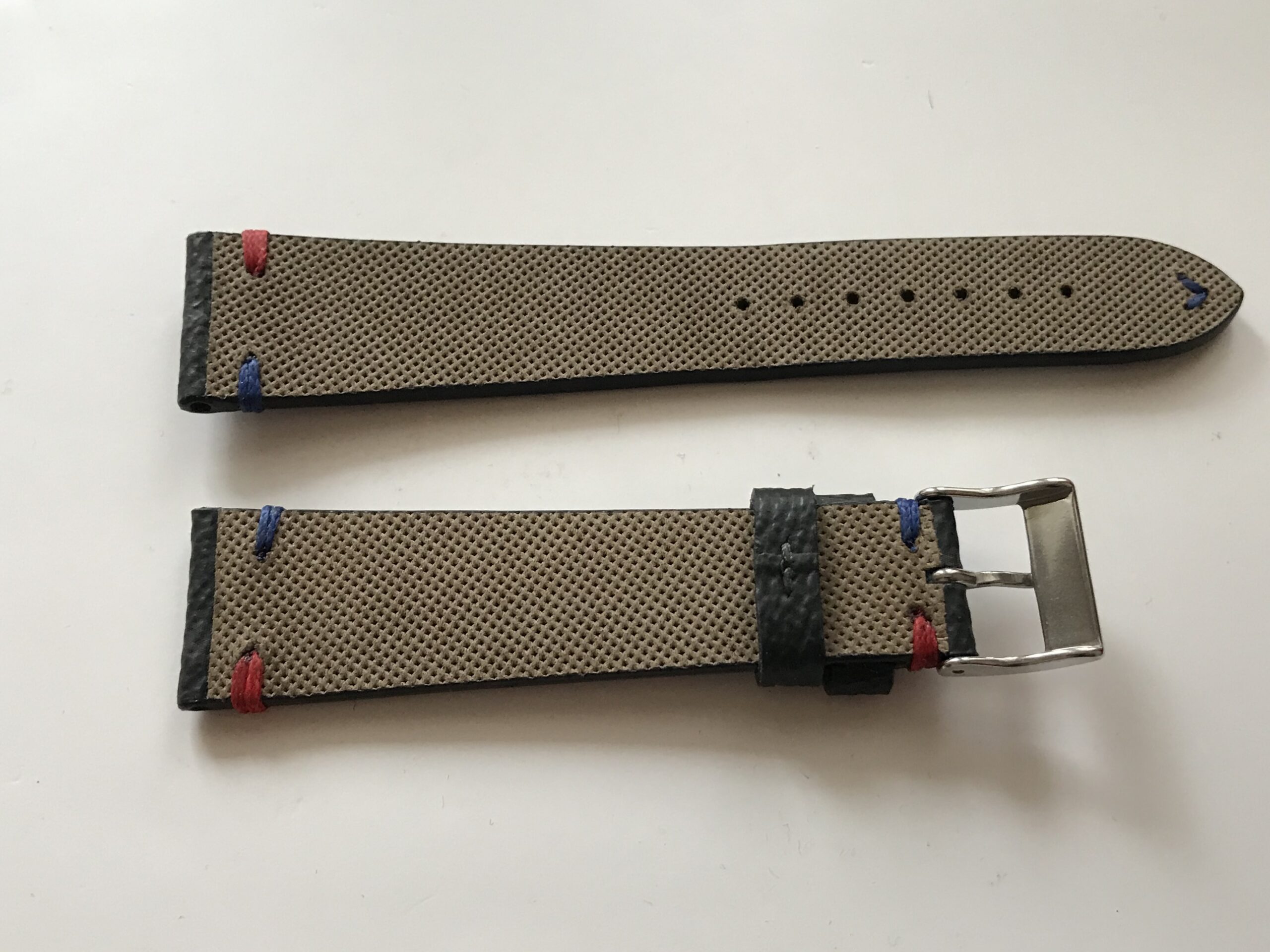 New Louis Vuitton Canvas Leather Strap 20/16 mm - Image 2