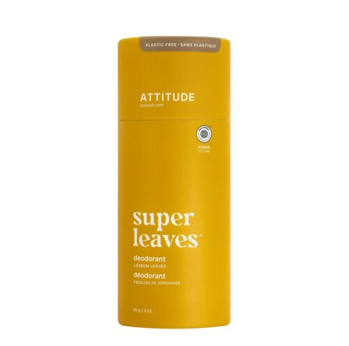 ATTITUDE Super Leaves, Plastic Free Deodorant, Lemon Leaves