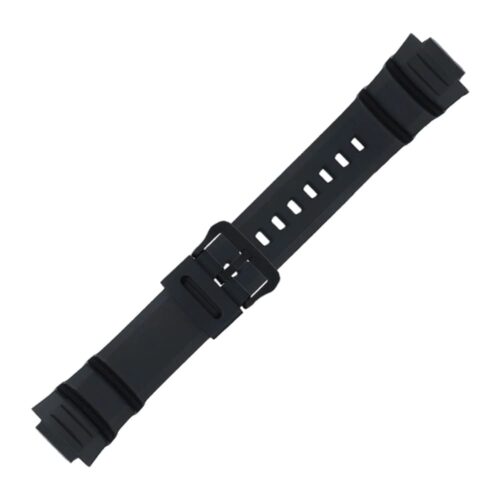 Casio plastic black watch strap 10452435 for MCW-100H, MCW-110H, W-S220, 16 mm