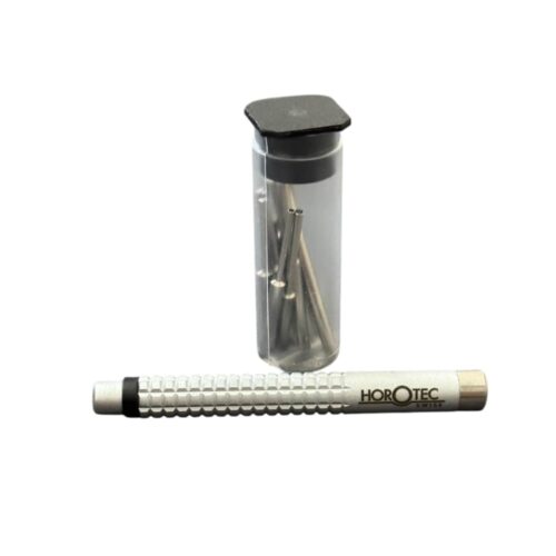 Horotec MSA10.533 pin punch bracelet tool with steel anvil, set of 11 pin punches