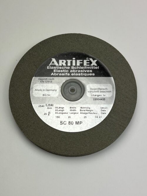 Artifex SC 80 MP Elastic Abrasive Grinding Wheel, 150 x 20 x 25 mm