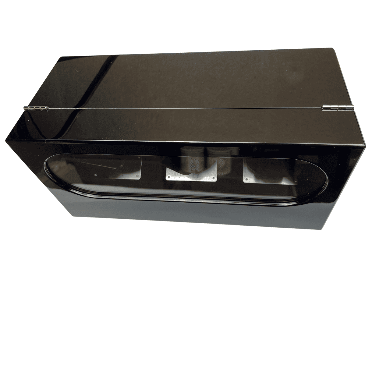 Augusta Luxury Watch Winder for 3 Watches - Carbon Look, Black - Image 3