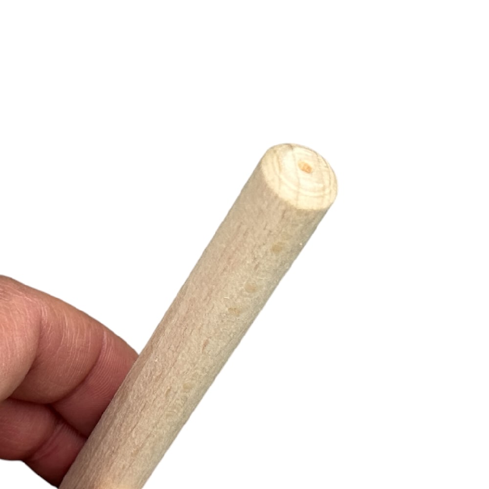 File handle of wood with metal ferrule, 100-150 mm - Image 3