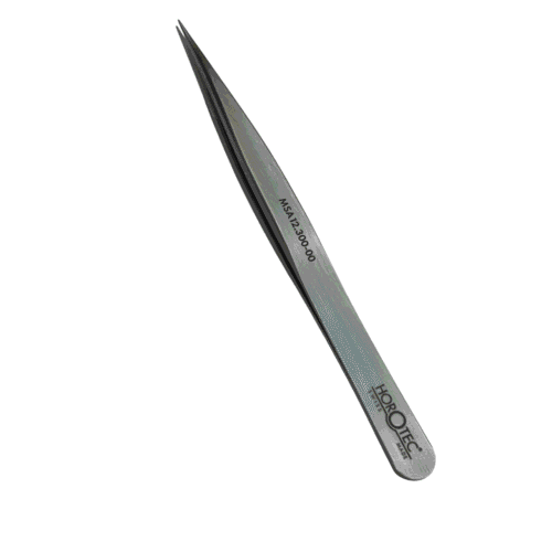 Horotec MSA12.300-00 Thick Tweezers Flat Tips Geneva Shape 120mm Carbon Steel
