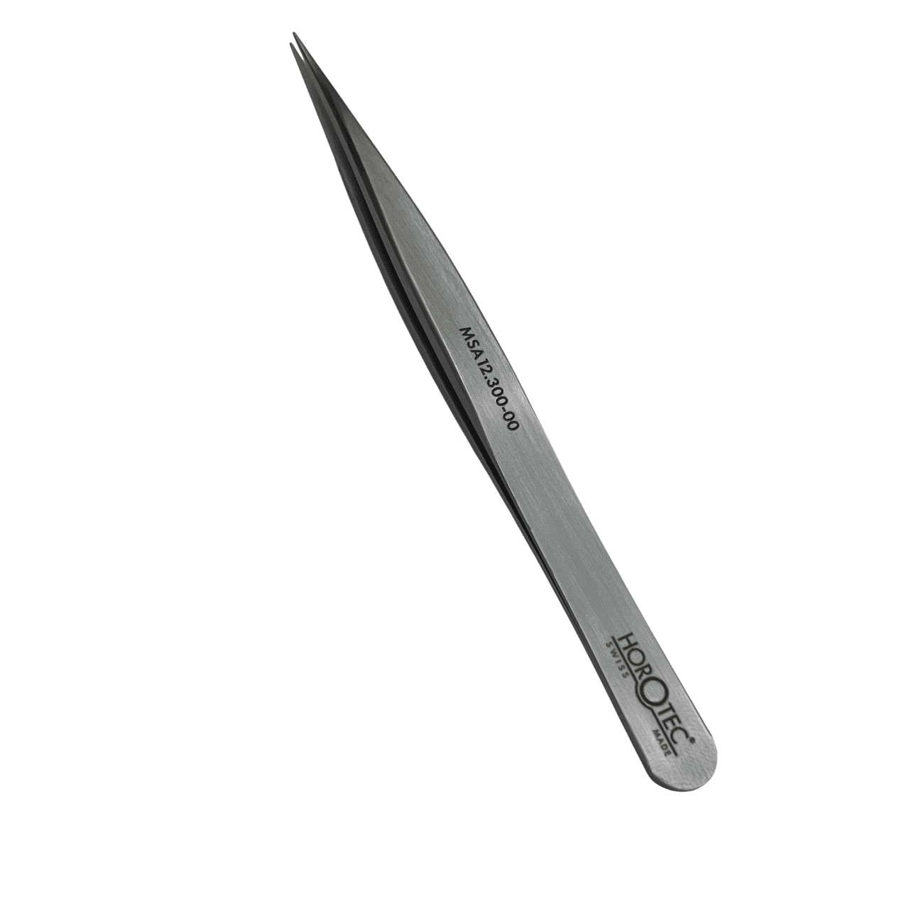 Horotec MSA12.300-00 Thick Tweezers Flat Tips Geneva Shape 120mm Carbon Steel