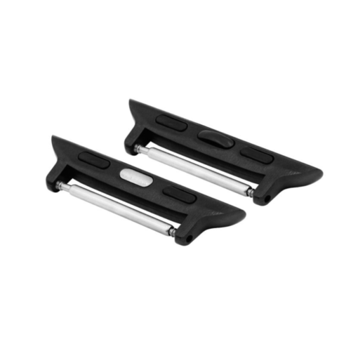 Hirsch Apple Watch strap black adapter, Attachment width in 22 mm, ref. AD1000-5-44