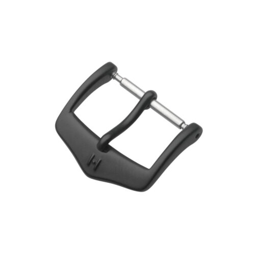 Hirsch Classic black mat stainless steel buckle for watch strap 18 mm, ref. BC1002-5-18