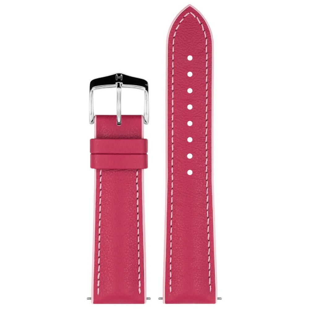 Hirsch LINDSEY pink, rose ladies leather & rubber watch strap 18mm 0922202125-2-18 - Image 3