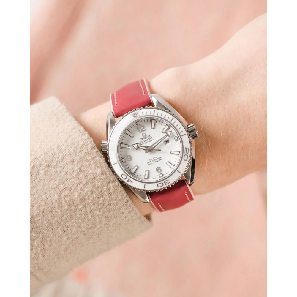 Hirsch LINDSEY pink, rose ladies leather & rubber watch strap 18mm 0922202125-2-18 - Image 4