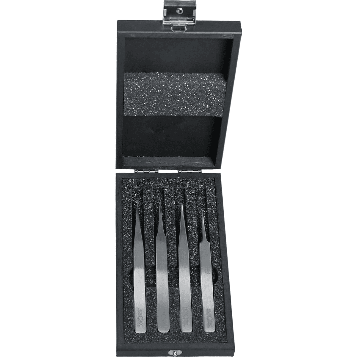 Horotec MSA12.388 Antimagnetic Tweezers Set No.1 2 3 5 904L Steel Wooden Box - Image 2