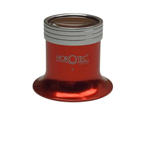 Horotec MSA00.033-3 Red Anodized 3.5x Watchmaker Loupe