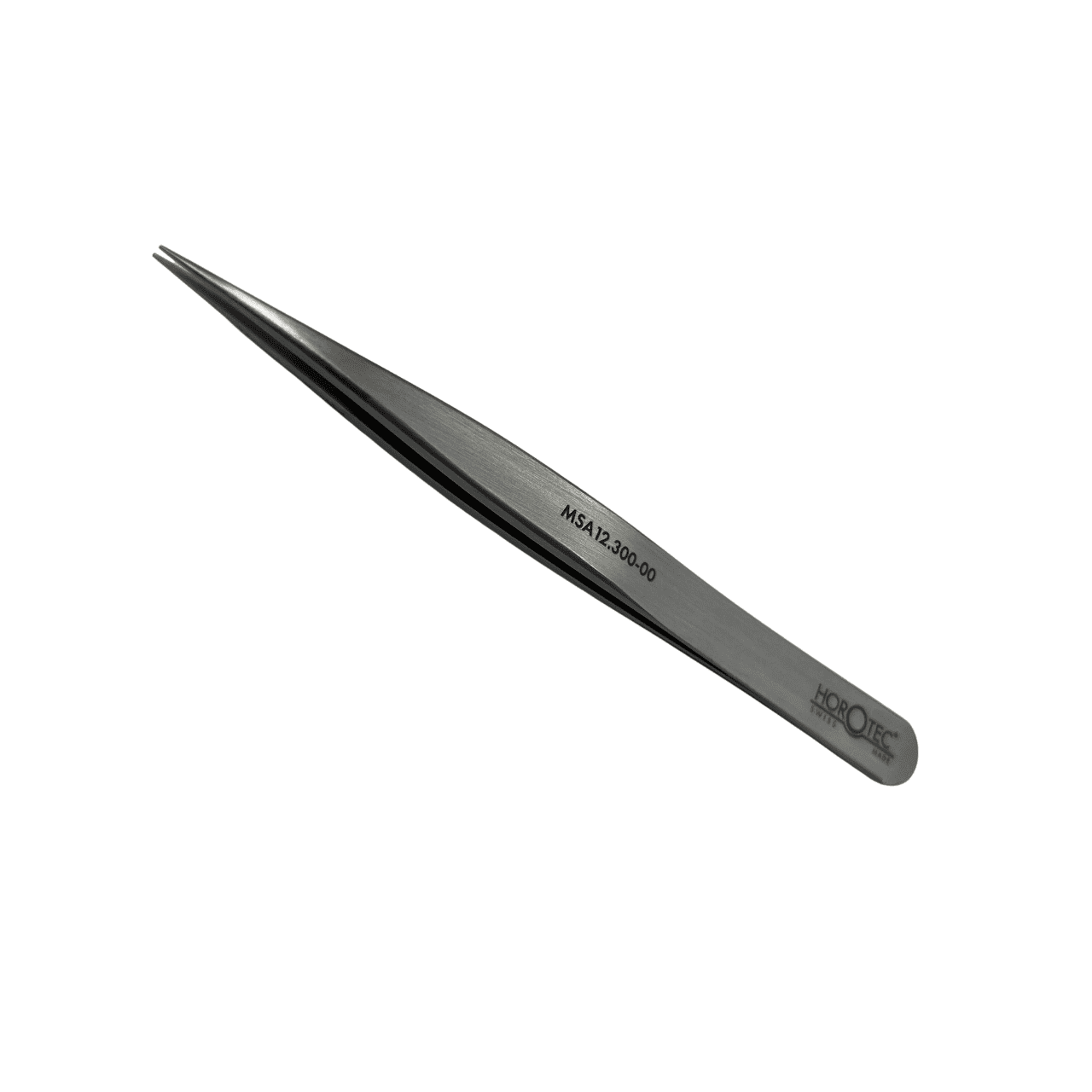 Horotec MSA12.300-00 Thick Tweezers Flat Tips Geneva Shape 120mm Carbon Steel - Image 3