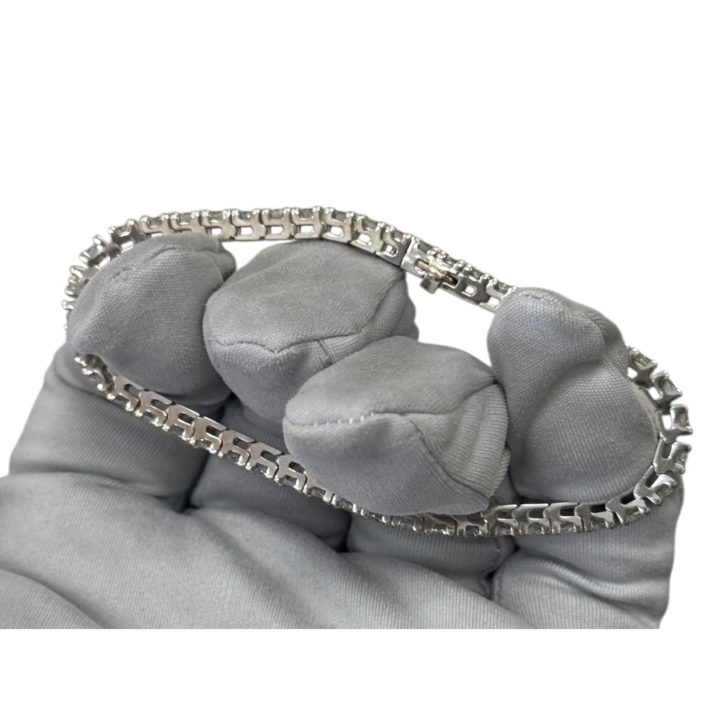 New Tennis bracelet 14k white gold with natural diamonds 6.6 ct, 15.29 gr. - Image 5