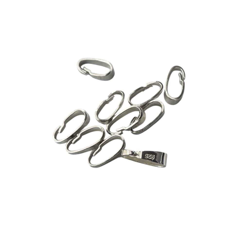 Silver 925 pendant loop connector, 7.0 x 2.0mm, set of 10 pcs