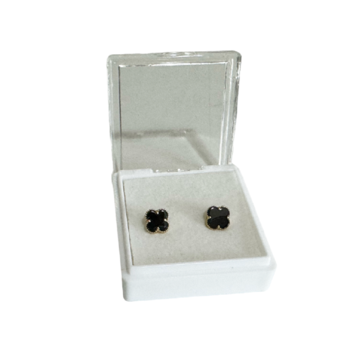 Buzzufy Small Plastic Jewelry Box with Clear Lid