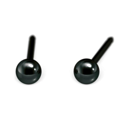 Studex black ball earrings, 4mm, 7517-0300