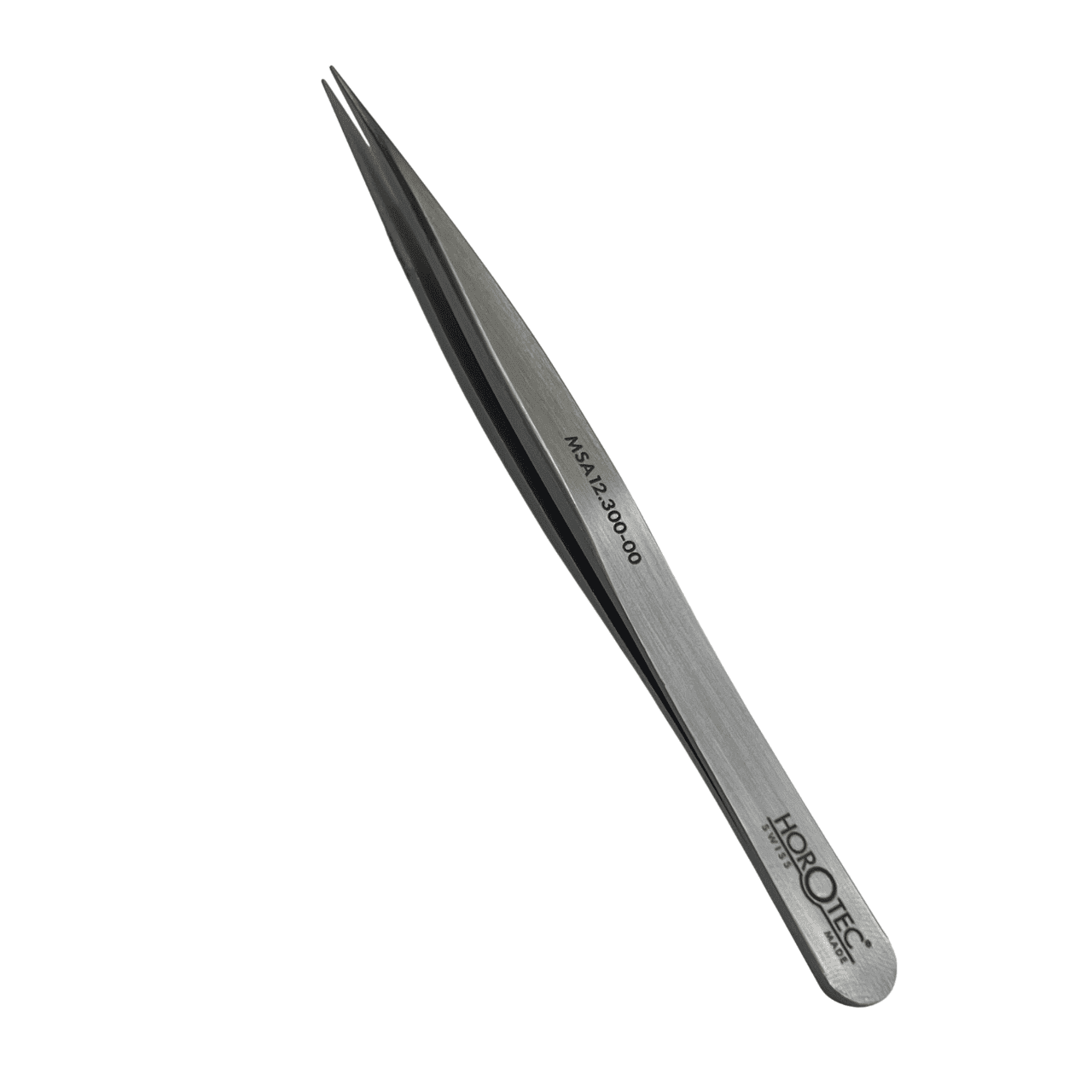 Horotec MSA12.300-00 Thick Tweezers Flat Tips Geneva Shape 120mm Carbon Steel - Image 4