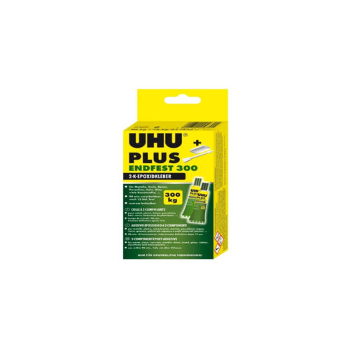 UHU PLUS ENDFEST 300, 2 Component Adhesive, 163 g Cartridge, Colorless