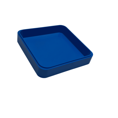 Bergeon 2379 Blue Plastic Square Supplies Tray