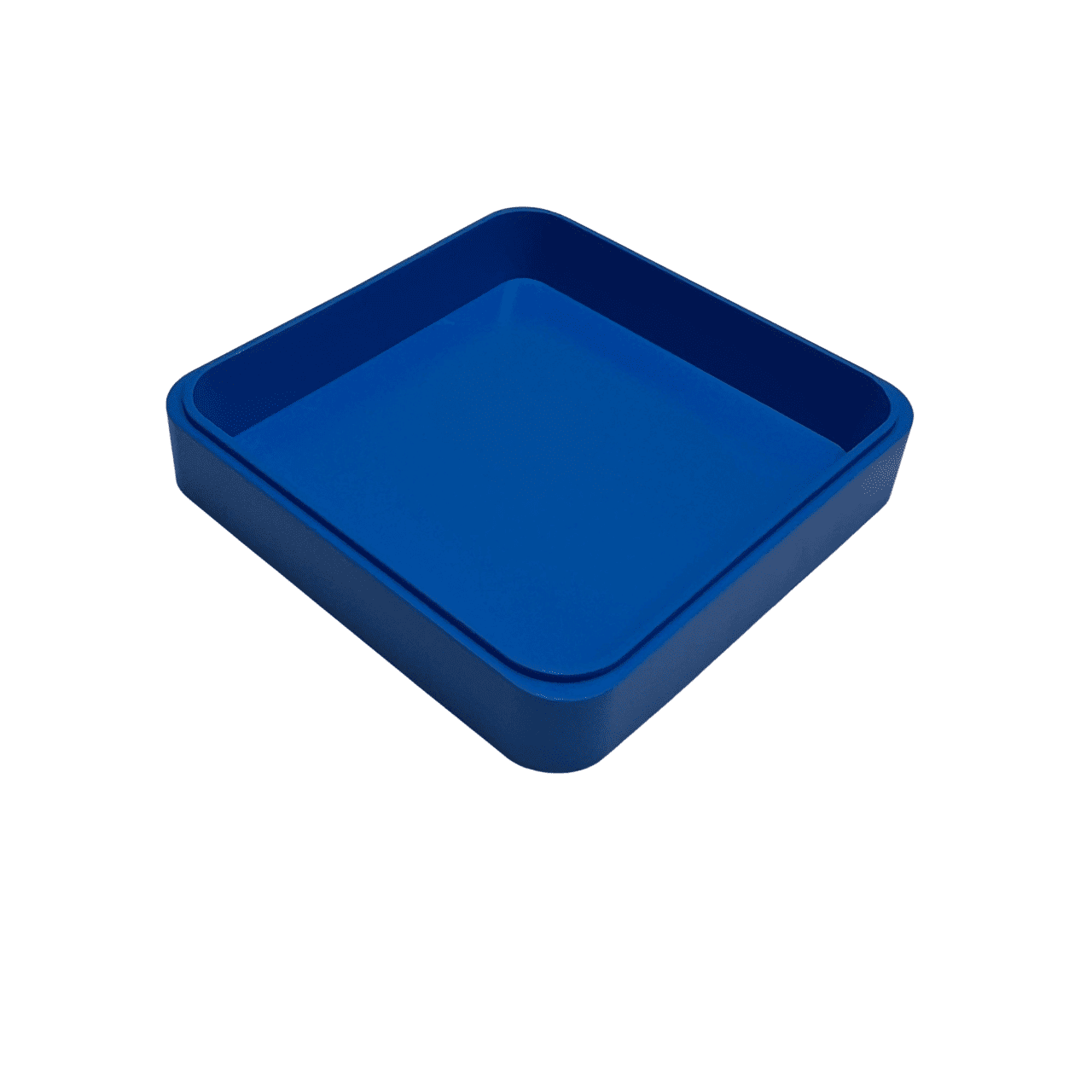 Bergeon 2379 Blue Plastic Square Supplies Tray - Image 7